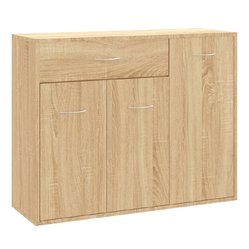 Camino Wooden Sideboard With 3 Doors 1 Drawer In Sonoma Oak