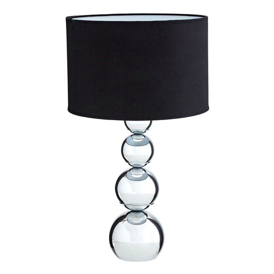Camox Black Fabric Shade Touch Table Lamp With Chrome Base_2