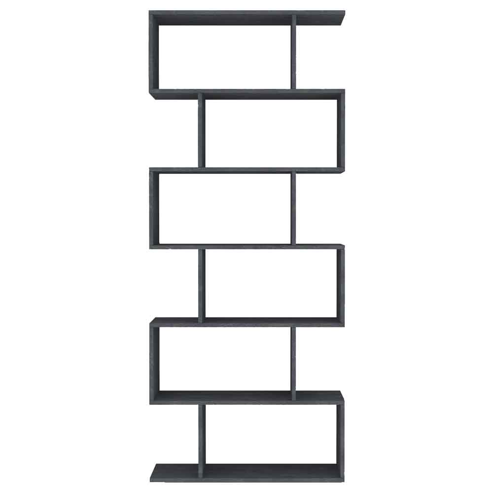 Campbell High Gloss Bookcase In Slate