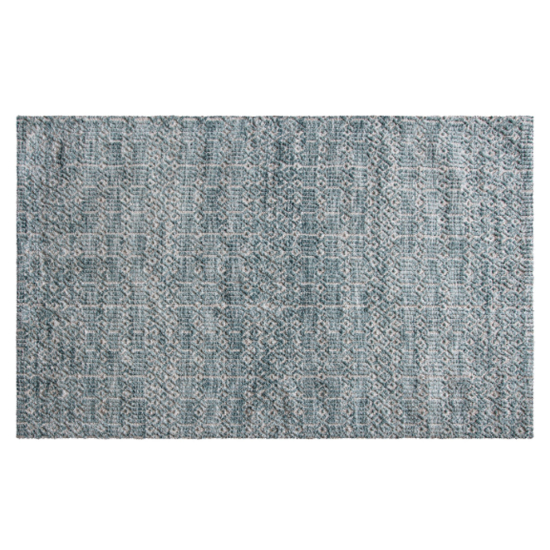 Camphil Medium Fabric Rug In Duck Egg And Natural
