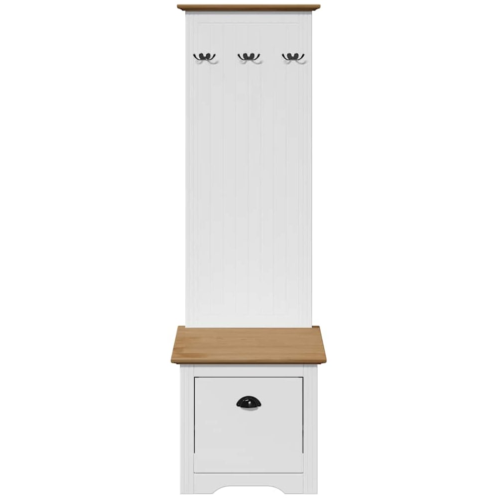 Camrose Wooden Hallway Cabinet With 1 Drawer In White And Brown