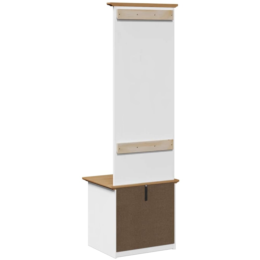 Camrose Wooden Hallway Cabinet With 1 Drawer In White And Brown