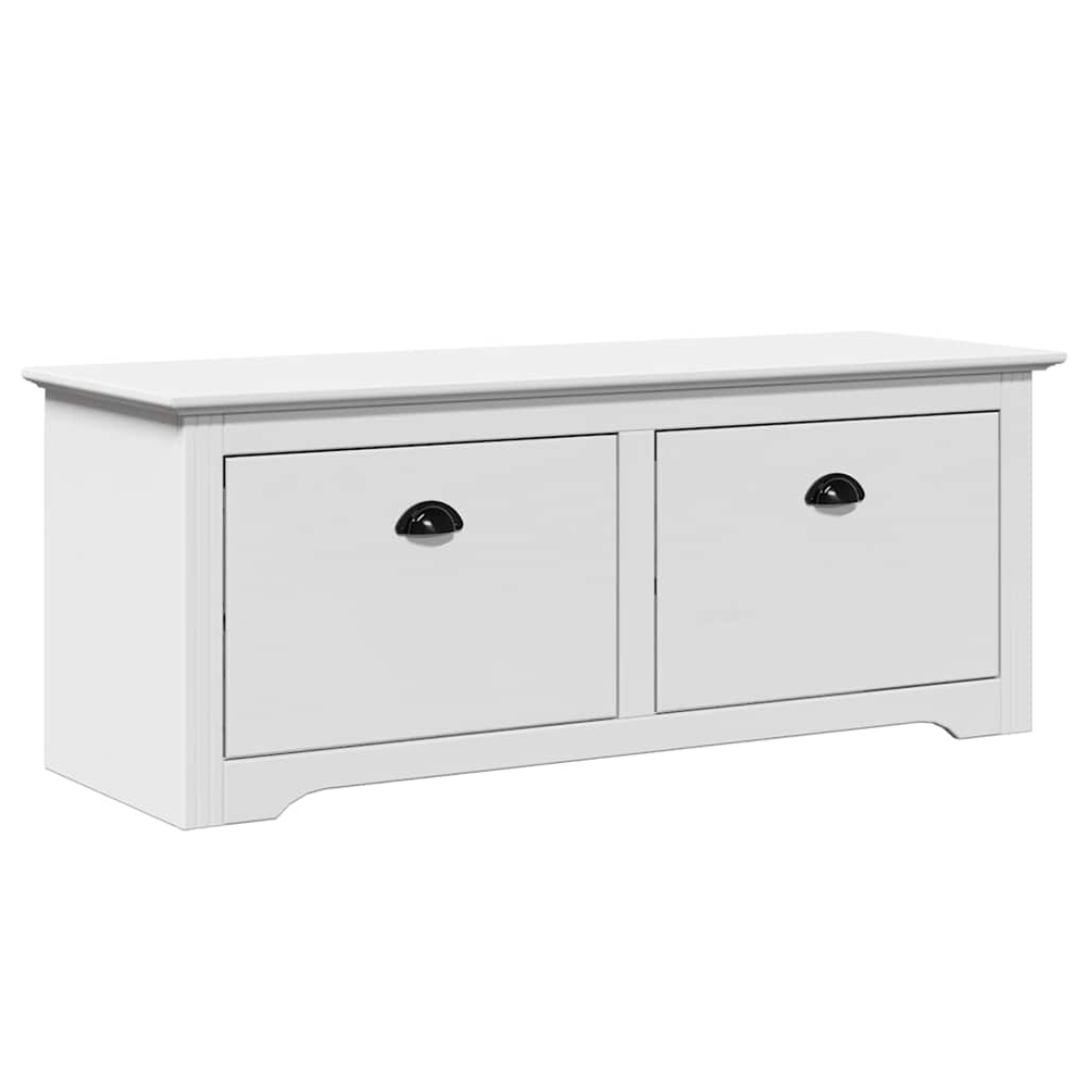 Camrose Wooden Hallway Seating Bench With 2 Drawers In White