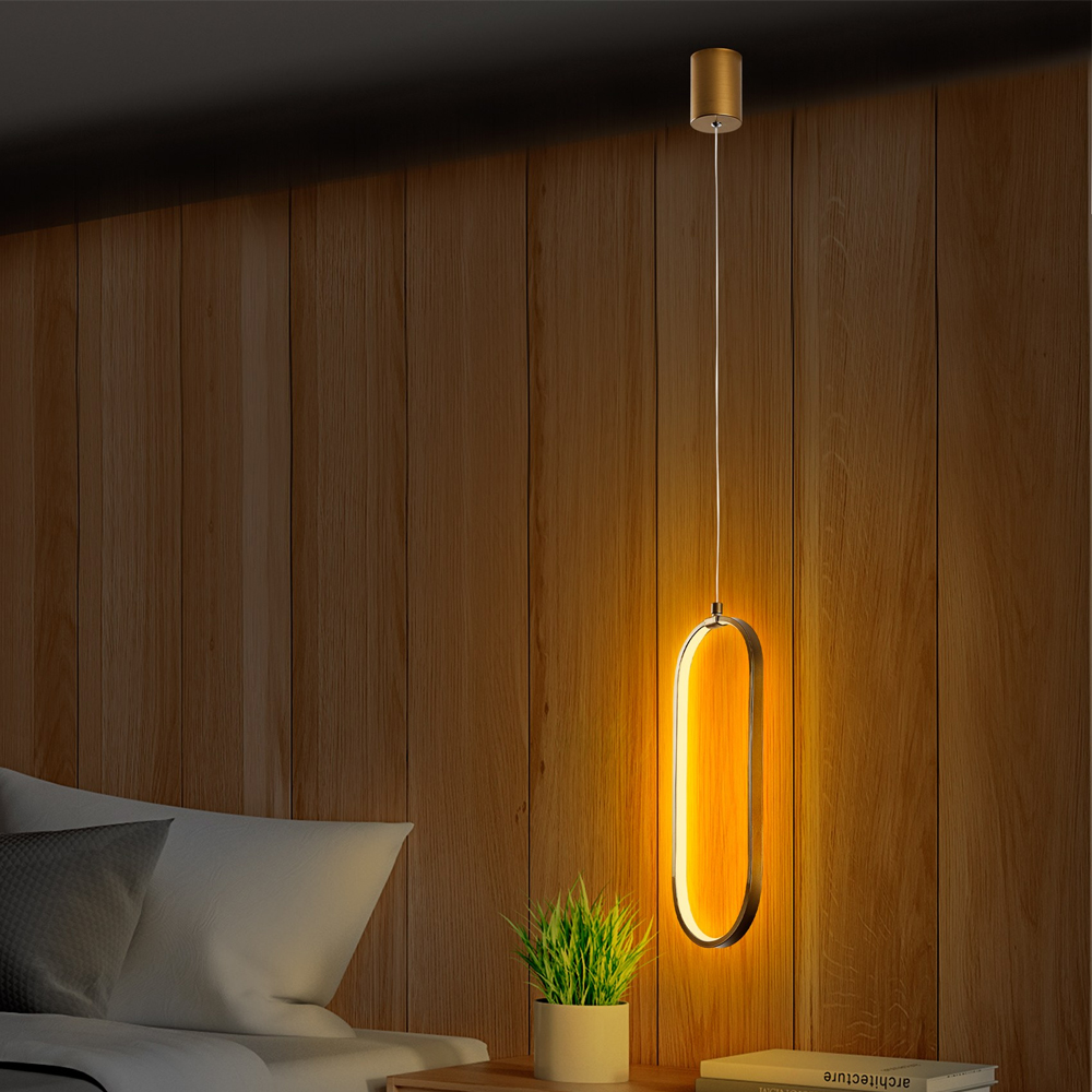 Can Metal Ceiling Pendant Light in Gold