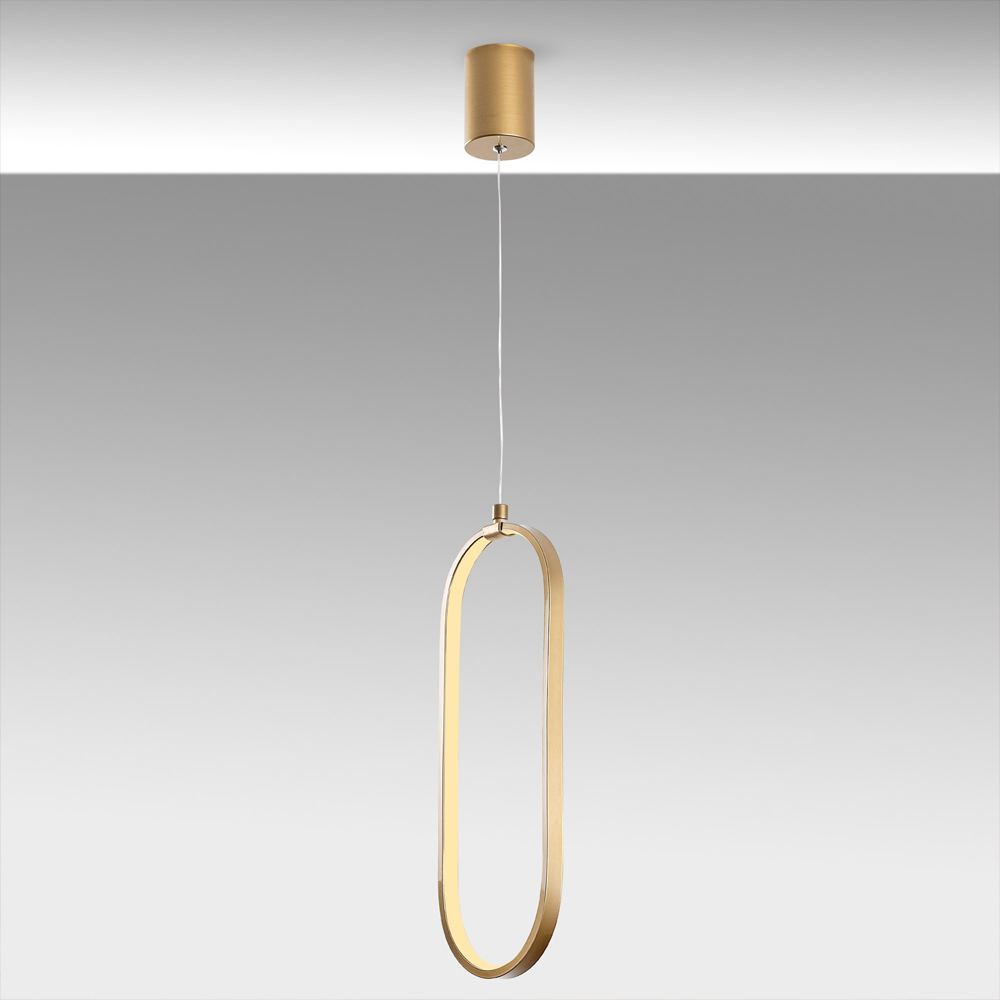 Can Metal Ceiling Pendant Light in Gold
