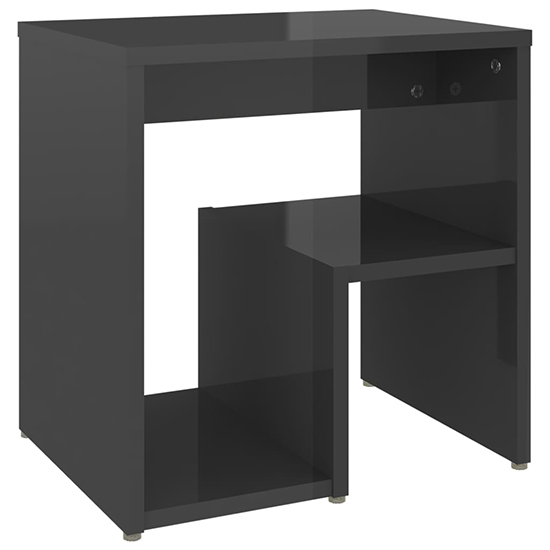 Canaan High Gloss Bedside In Grey Furniture in Fashion