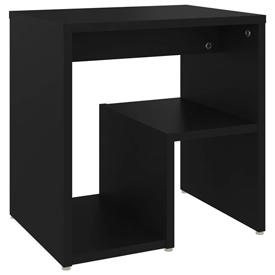 Canaan Wooden Bedside Cabinet In Black