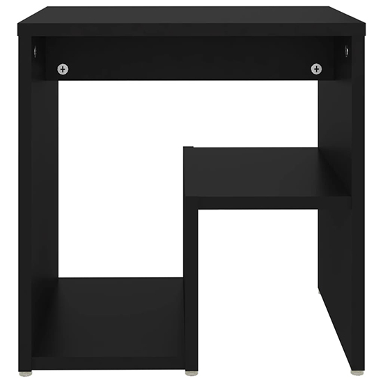 Canaan Wooden Bedside Cabinet In Black