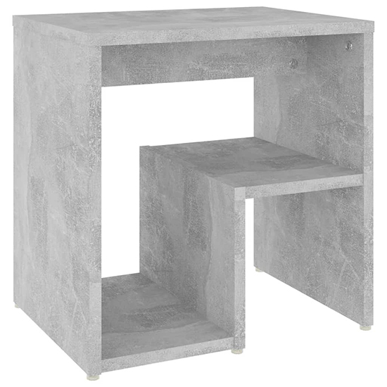 Canaan Wooden Bedside Cabinet In Concrete Effect