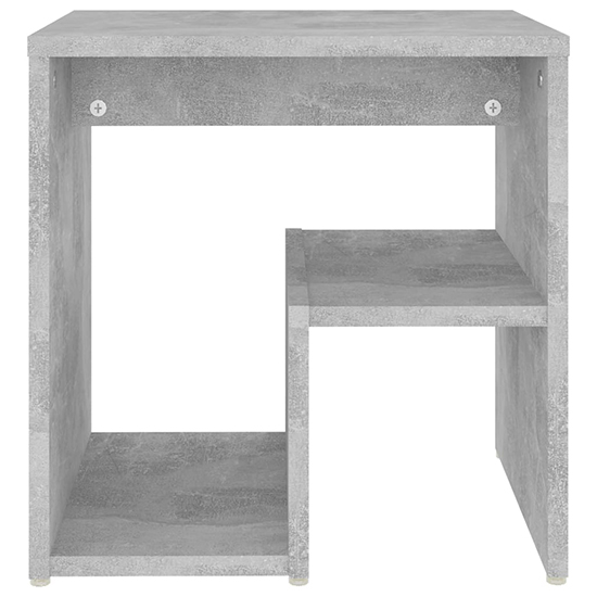 Canaan Wooden Bedside Cabinet In Concrete Effect