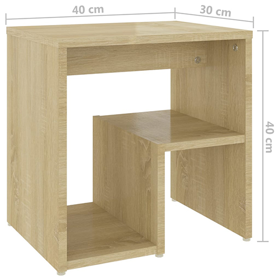 Canaan Wooden Bedside Cabinet In Sonoma Oak