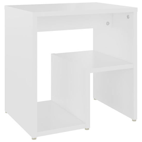 Canaan Wooden Bedside Cabinet In White