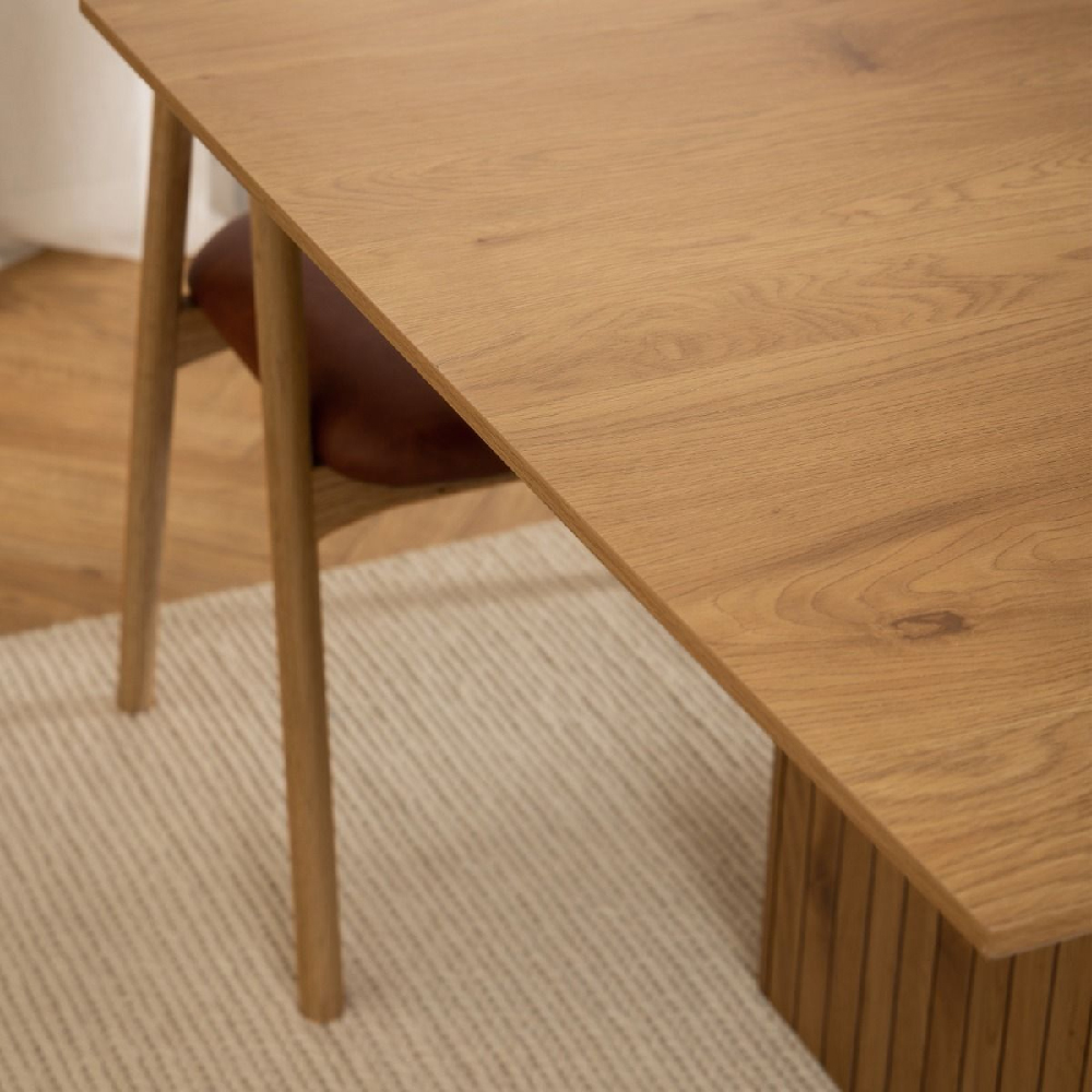 Canbay Wooden Dining Table Rectangular In Oak