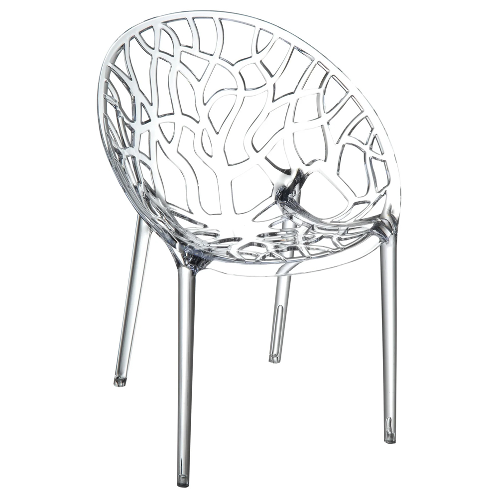 Cancun Polycarbonate Transparent Armchair In Clear