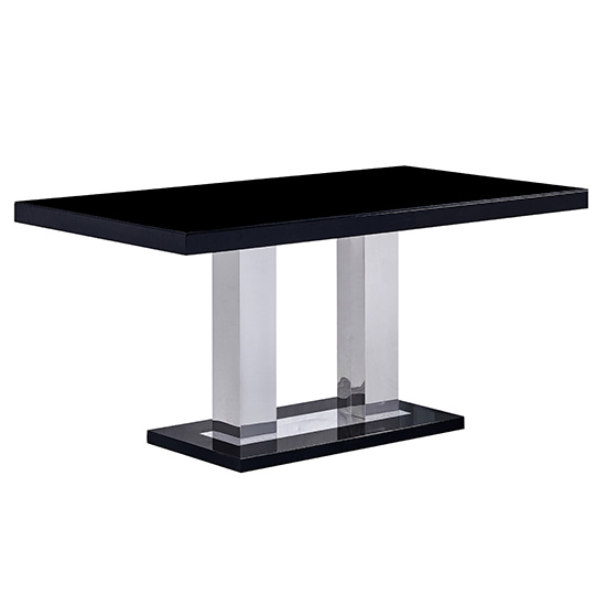 Candice Glass Top High Gloss Dining Table In Black_2
