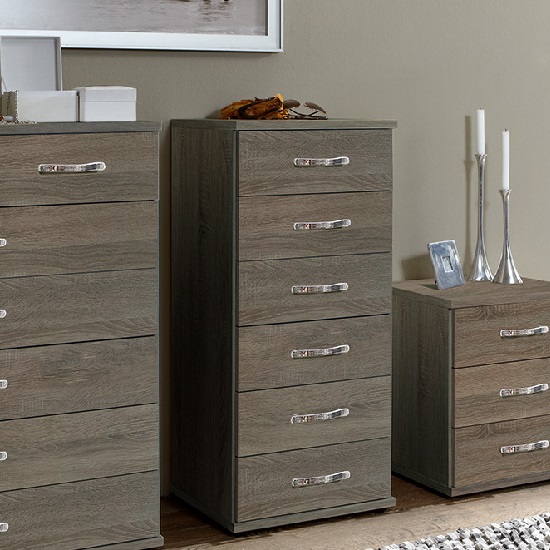 Milden Chest of Drawers In Montana Oak With 6 Drawers