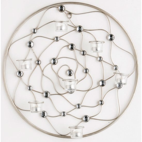 Product photograph of Circular Wire Gem Wall Art from Furniture in Fashion