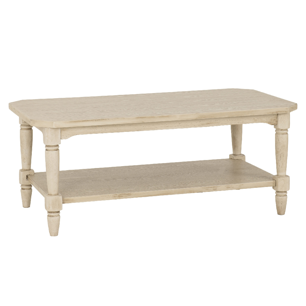Caneadea Wooden Coffee Table In Antique Cream