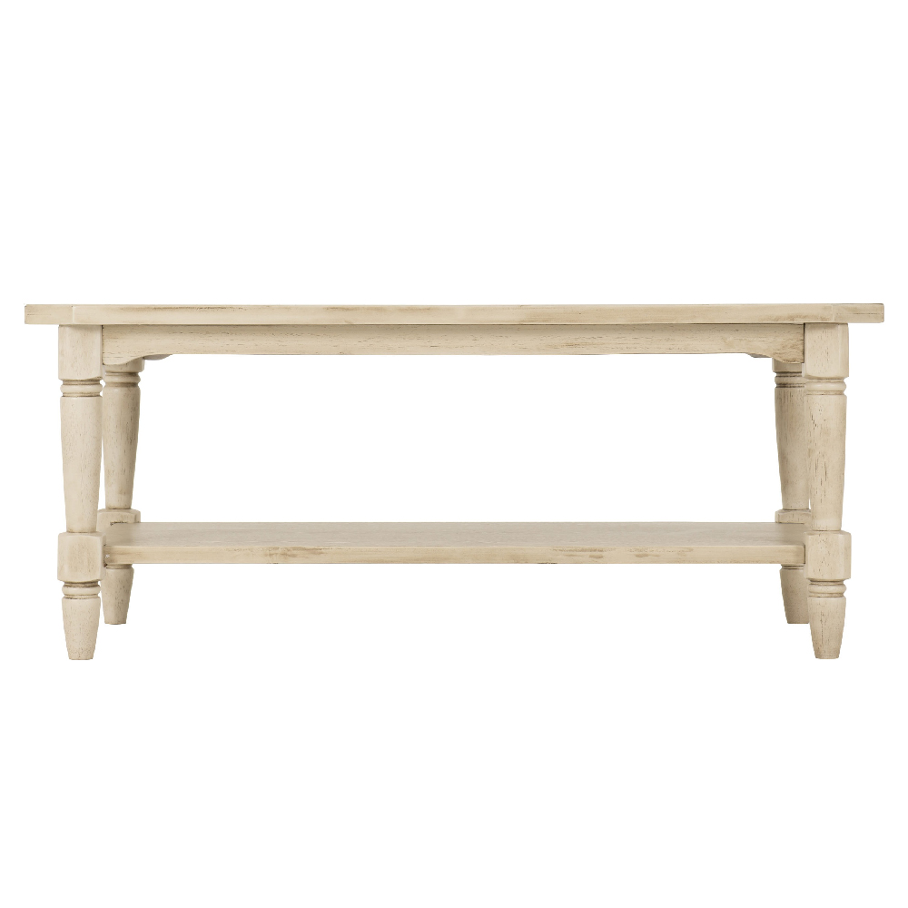 Caneadea Wooden Coffee Table In Antique Cream