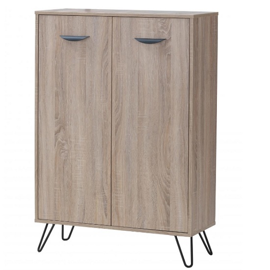 Sarva storage in oak effect and black metal legs £199.95 go