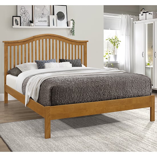 Read more about Canika wooden double bed in honey oak