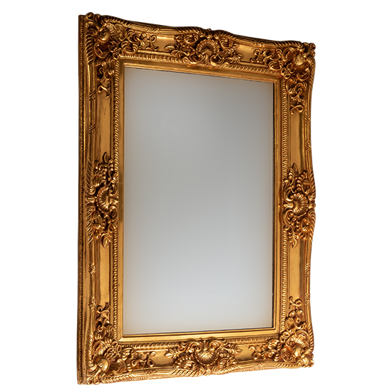 Photo of Cannan french ornate wall mirror in gold frame
