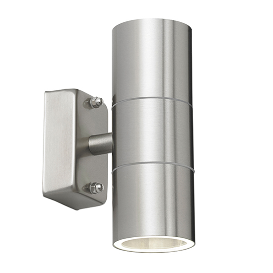 Photo of Canon 2 lights small wall light in polished stainless steel