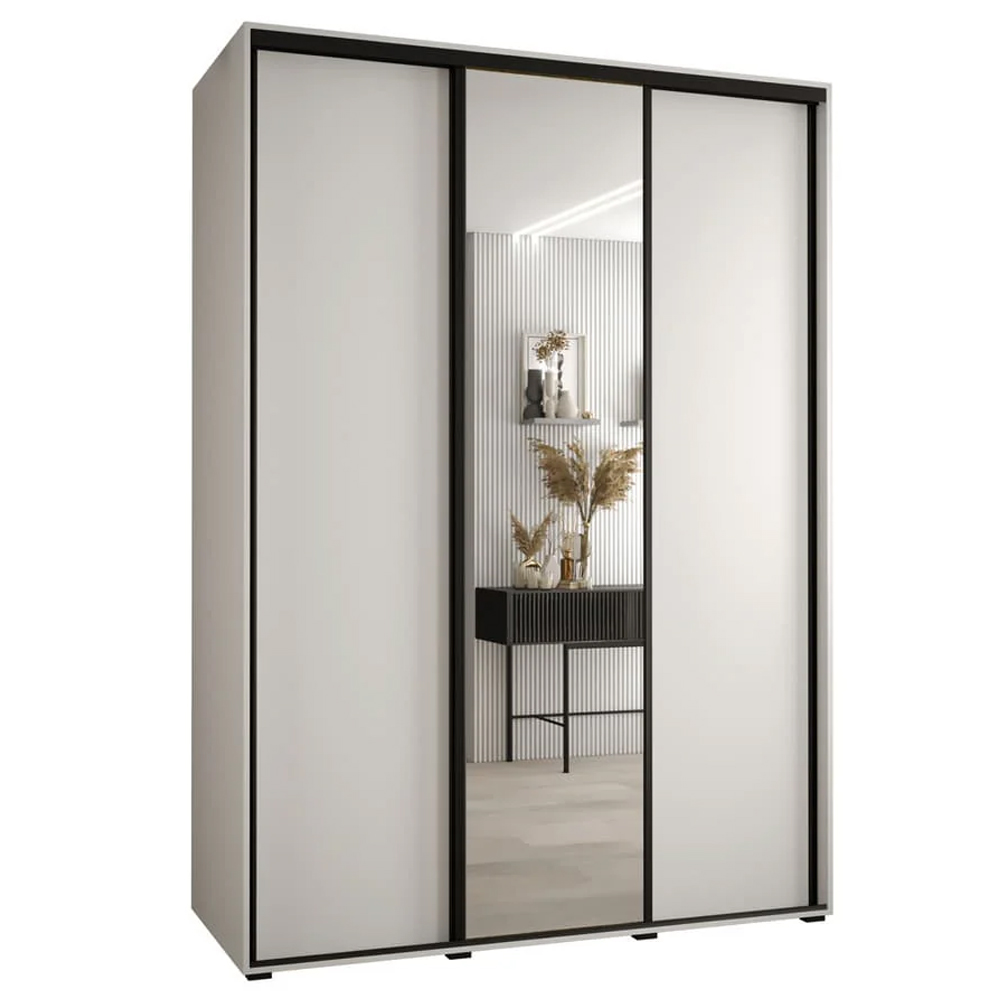 Canon Small Wooden Wardrobe With 3 Sliding Doors In White