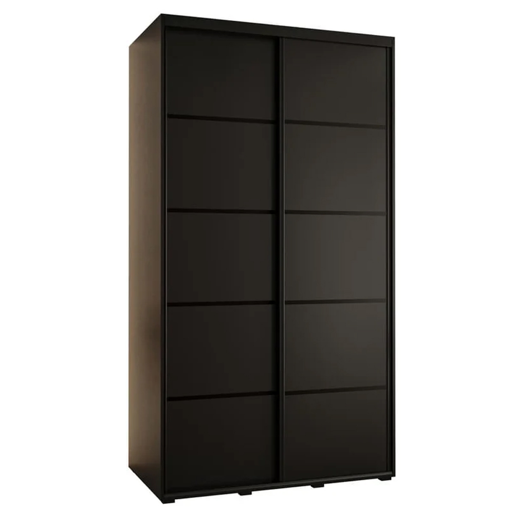 Canon Wooden Wardrobe With 2 Sliding Doors In Black