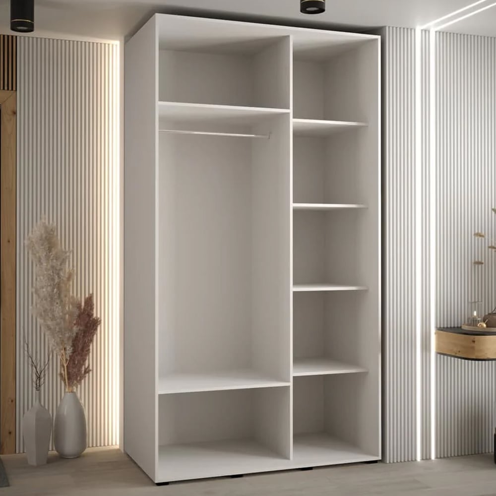 Canon Wooden Wardrobe With 2 Sliding Doors In White