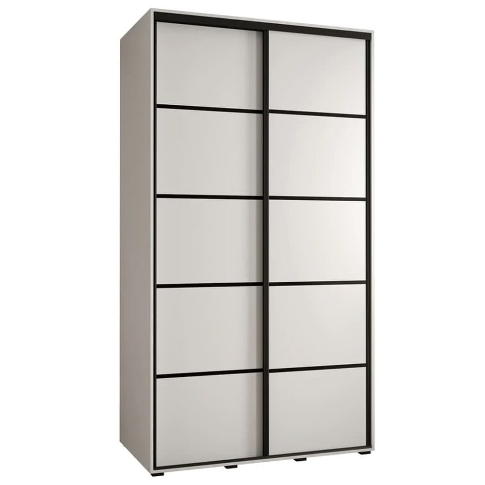 Canon Wooden Wardrobe With 2 Sliding Doors In White