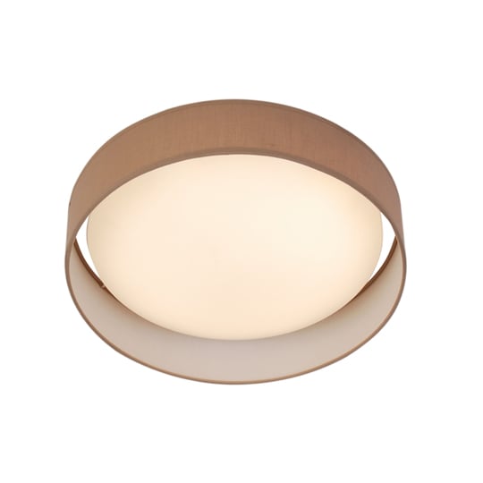 Photo of Canopus 1 light led flush ceiling light in brown shade