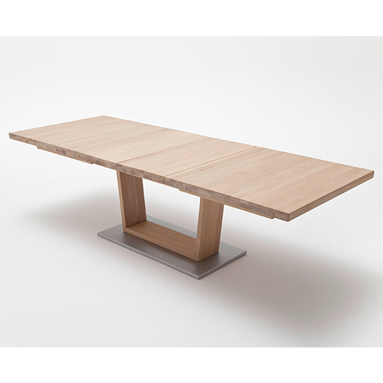 Cantania Extending Rectangular Dining Table In Bianco Oak Furniture