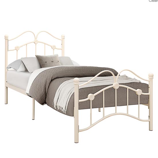 Read more about Canterbury steel single bed in cream