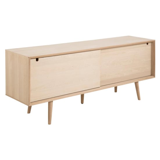 Read more about Canton wooden 2 sliding doors sideboard in oak white
