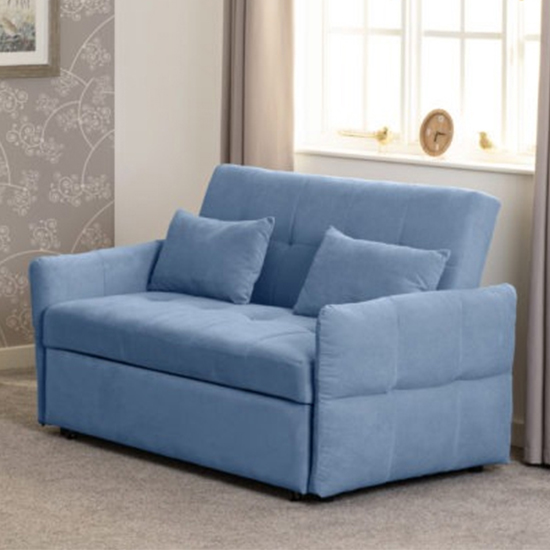 Canton Fabric Sofa Bed In Blue