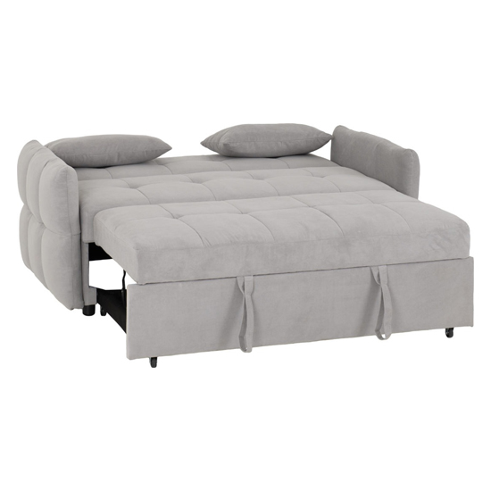 Canton Fabric Sofa Bed In Silver Grey
