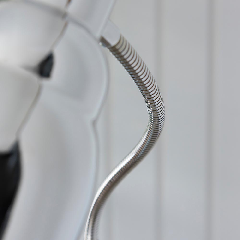 Canton Metal Floor Lamp In Bright Nickel