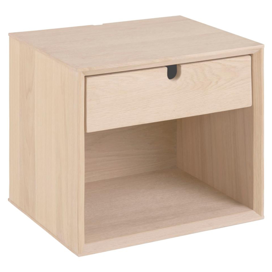 Read more about Canton wall hung wooden bedside cabinet in oak white