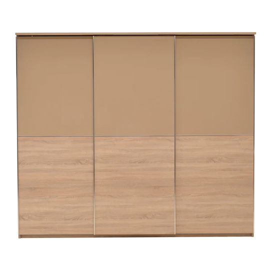 Canton Wooden Wardrobe With 3 Silding Doors In Sonoma Oak thumbnail