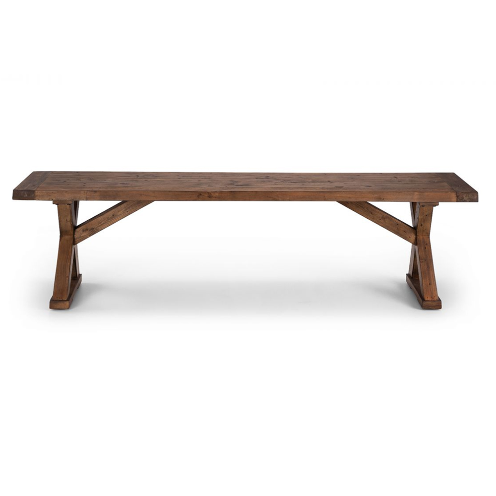 Canton Wooden Dining Bench In Brown