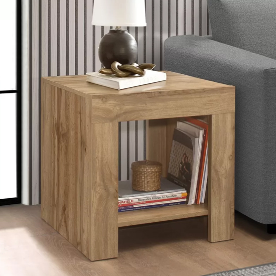 Read more about Canton wooden lamp table square in oak