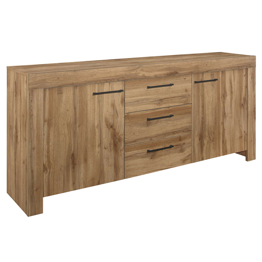Canton Wooden Sideboard With 2 Doors 3 Drawers In Oak