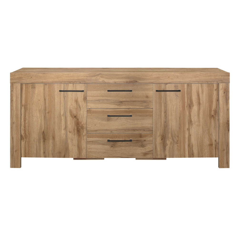 Canton Wooden Sideboard With 2 Doors 3 Drawers In Oak