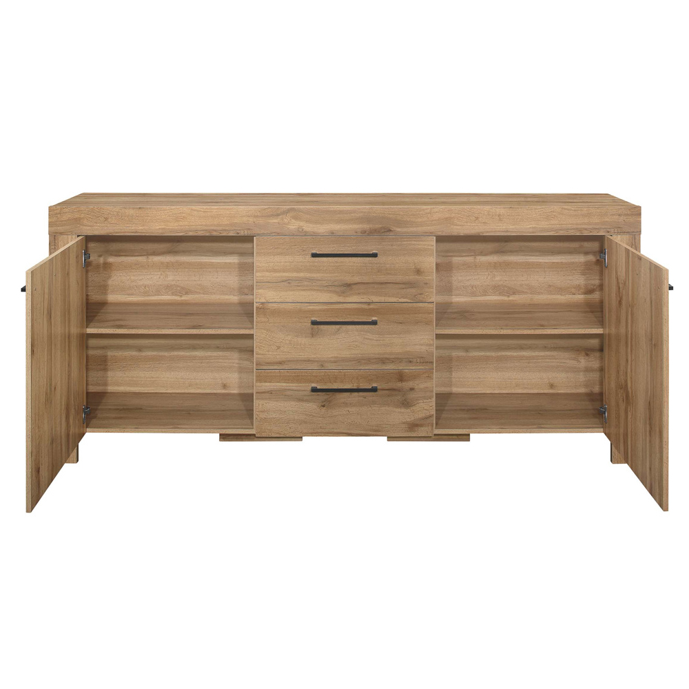 Canton Wooden Sideboard With 2 Doors 3 Drawers In Oak