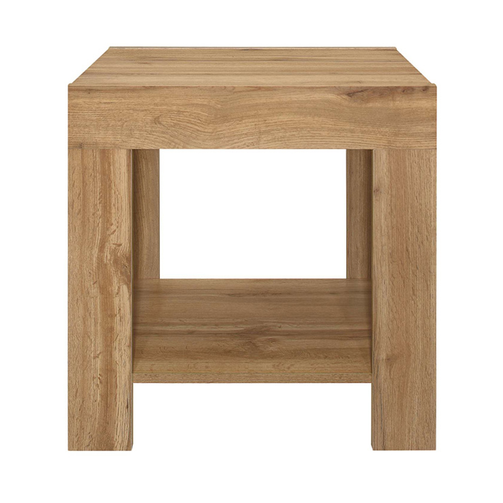 Canton Wooden Square Lamp Table In Oak