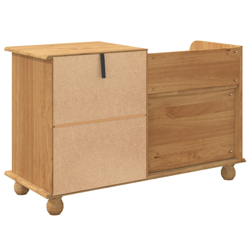 Canutillo Wooden Shoe Storage Cabinet With 3 Drawers In Brown