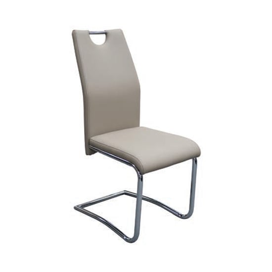 Read more about Capella faux leather dining chair in khaki