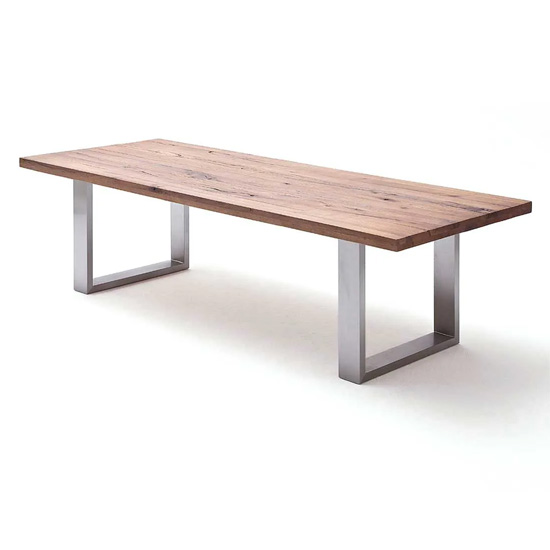 Read more about Capello 180cm bassano oak dining table stainless steel legs