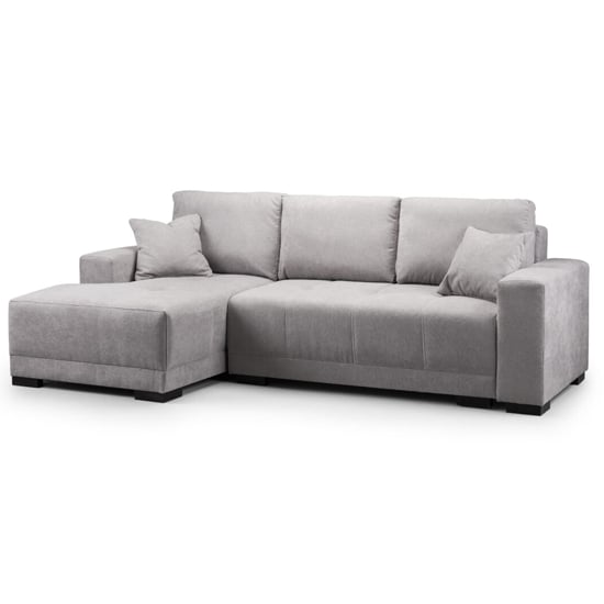Caplin Fabric Left Hand Corner Sofa Bed In Grey_1